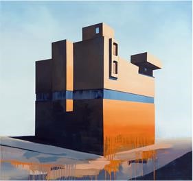 „geflickt“, 2025, Öl auf Leinwand, 160 x 170 cm