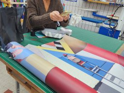 Taschen aus LKW Planen des Fotokünster Guido Klumpe