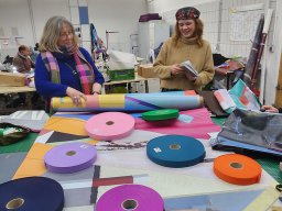 Taschen aus LKW Planen des Fotokünster Guido Klumpe